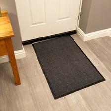 Saleté Trappeur Porte Entrée Tapis Chaussure Grattoir Natte 600mm x 900mm Gris