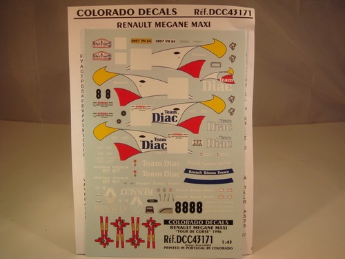 Decals renault megane - decals, 1/43