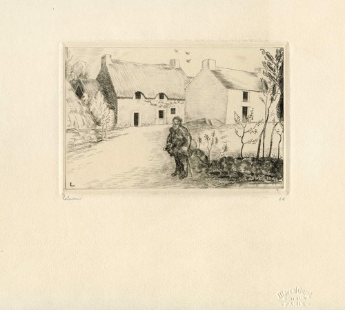 Laboureur jean émile gravure - laboureur,
