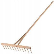Râteau KADAX, foin avec longue tige en bois, râteau large, en bois