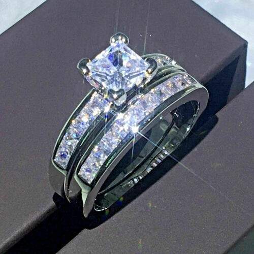 Bague alliance diamant - , simulé
