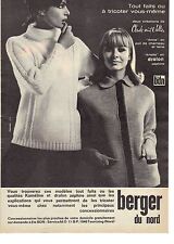 PUBLICITE ADVERTISING 1963  BERGER DU NORD laine et dralon