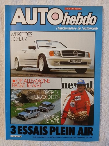 Auto hebdo 432 8 - hebdo, 9/8/1984