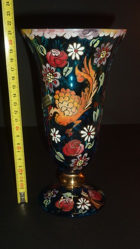 Superbe vase fleuri verre - vase,
