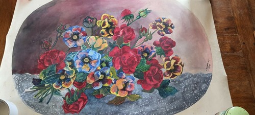Ancienne aquarelle nature