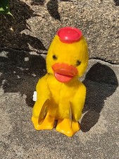 Jouet Vintage canard mécanique avec timbales