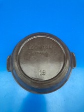PLAT Le Creuset EN FONTE ROND ø 18 CM MARRON BE RARE N°18 Cocotte Four N°2