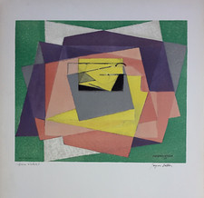 Jacques Villon lithographie signée art abstrait cubisme art 1961 abstraction art