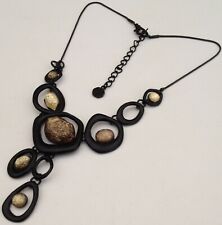 bj006 bijou COLLIER FANTAISIE IKITA cordon, chaine et breloques en métal (cuivre