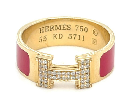Hermes 18k jaune diamant et - 18k,