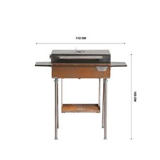 Barbecue à charbon de bois en acier Corten rouille noble chef barbecue à char...