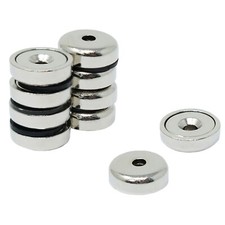 Néodyme N42 Tête Fraisée Pot Aimant - 16mm Diamètre X 5mm Épais X 3mm - 9.6kg