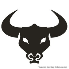 * 1 Sticker Tête de taureau *