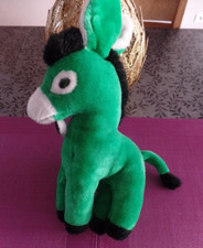 B17G / doudou peluche âne vert VERT BAUDET vintage