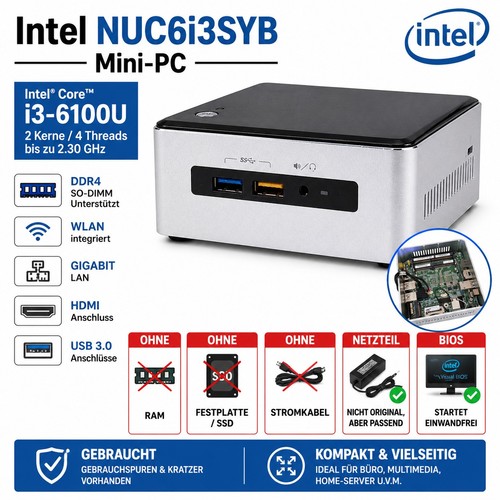 Intel nuc6i3syb mini - intel,