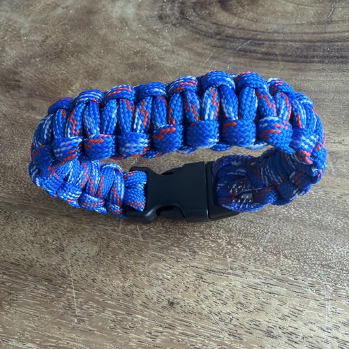 Bracelet paracorde bleu blanc - bracelet,