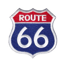 PATCH THERMOCOLLANT ROUTE 66 - 7.5 X 6.5 CM- NEUF -DECORATION USA /BIKER
