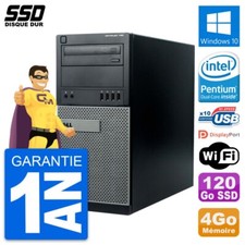 PC Tour Dell OptiPlex 790 MT Intel G630 RAM 4Go SSD 120Go Windows 10 Wifi