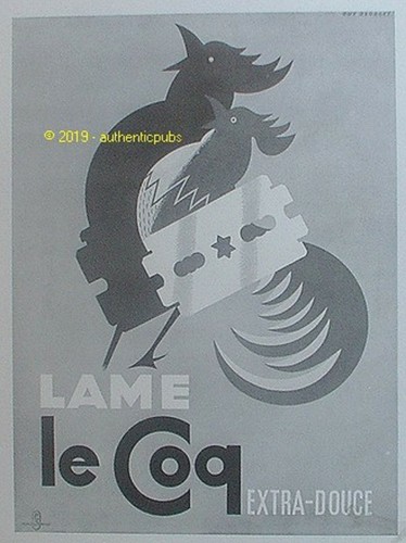 Publicite coq lame de - le,