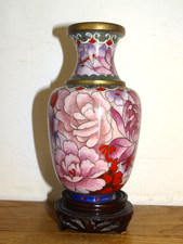 Joli Vase en Emaux Cloisonnés
