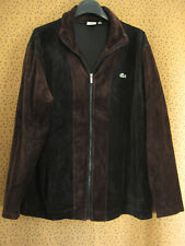 Veste Lacoste Velour marron Femme vintage polyester et coton jacket - 42