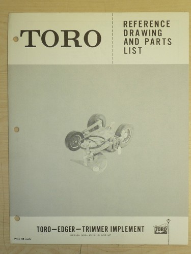 Toro edger trimmer owners - toro,
