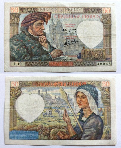Francs 1940 france - 50,