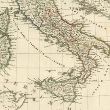 Atlas Lapie Carte Italie ancienne Sicile Sardaigne Corse - Gravure 1812