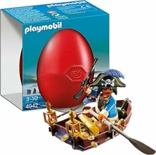 Playmobil Oeuf de Pâques Pirate avec barque et trésor 4942