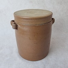 Pot en Grès Brun Vernissé – Ancien Récipient de Cuisine – Déco Campagne