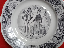 ASSIETTE PARLANTE SARREGUEMINES (REEDITION non signé) Les Devinettes - ARLEQUIN