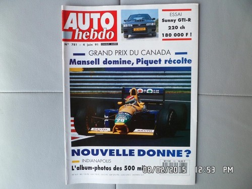 Auto hebdo 781 06 1991 - auto,