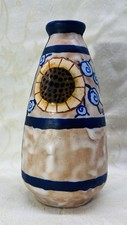 LOUIS DAGE VASE GRES ART DECO FLEUR DE TOURNESOL ANTONY HAUTS DE SEINE 1930 30's