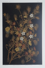 Fleur décor laque Asie Japon