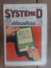 Magazine SYSTEME D  bloc-notes perpetuel, faire une échelle etc 1924 *