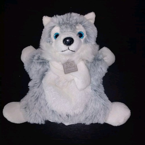 Doudou marionnette loup chien - loup,