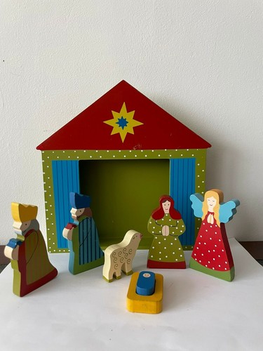 Crèche bois jouet noel - crèche, noel-