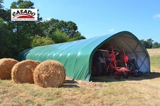 Abri tunnel de stockage agricole MEDIMAX largeur 9,20m fabricant français Casado