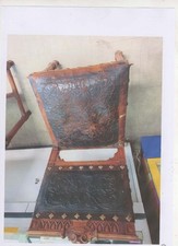 Lot De 4 Chaises  En Bois Et Cannage Vintage Année 50 ( Réf : Hang  )