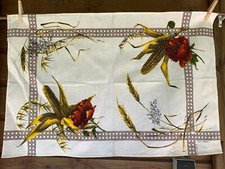 Torchon ancien Vony Pavot et