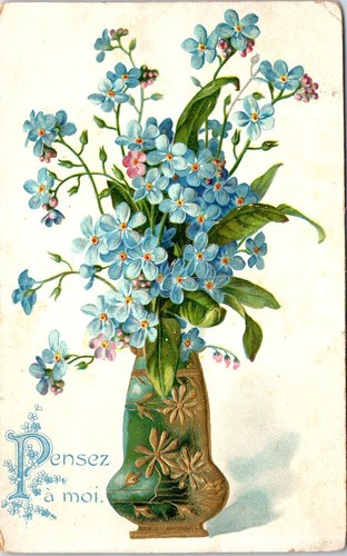 Carte postale ancienne bouquet - carte,