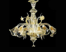 Lustre 5 Lumières Murano De Venise Original Avec Garantie Made en Italie 6183/5