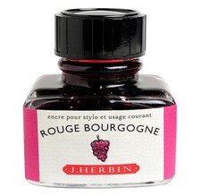 [13028T] Herbin Encre traditionnelle à stylo en flacon "D" 30ml Rouge bourgogne