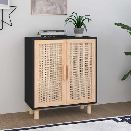 Buffet noir 60x30x70 bois - noir,