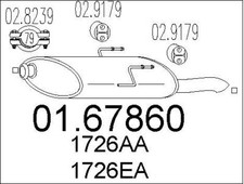 SILENCIEUX ARRIèRE PEUGEOT 406 2.0 HDI 110,2.0 HDI 90,2.0 HDI 110,2.2 HDI