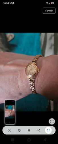 Montre mecanique 18k - or,