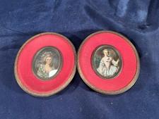 Lot de 2 peintures miniatures