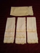 Fabric & lace napkins Set of 8