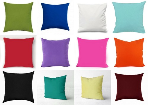 Housse coussin coton uni - coussin,