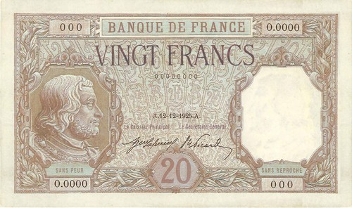 Francs bayard france 1925 - bayard,